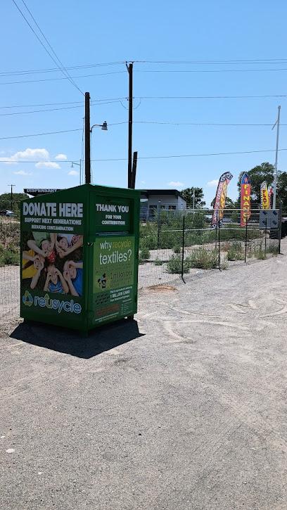 Clothing donation bin | donation box | green donation Bin | Donation Center Reusycle LLC